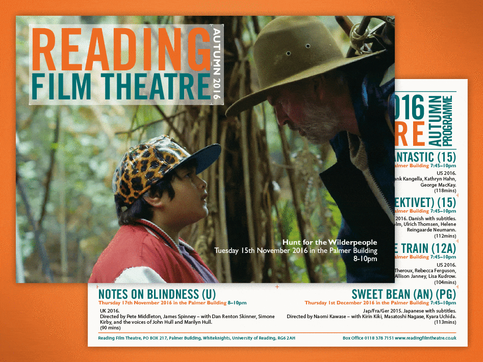 Reading Film Theatre flyer (Colour)