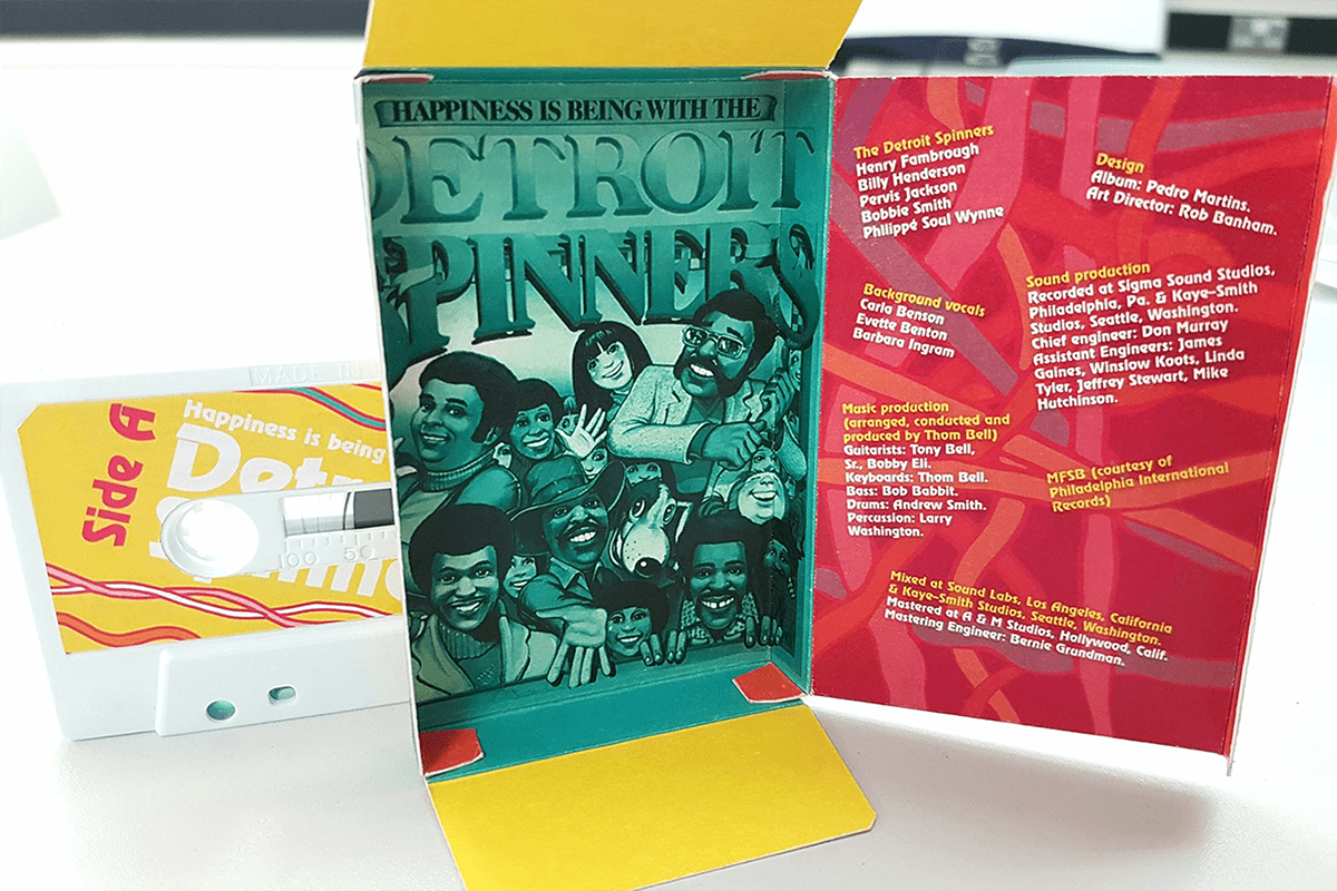 Cassette tape and box, physical mockup.