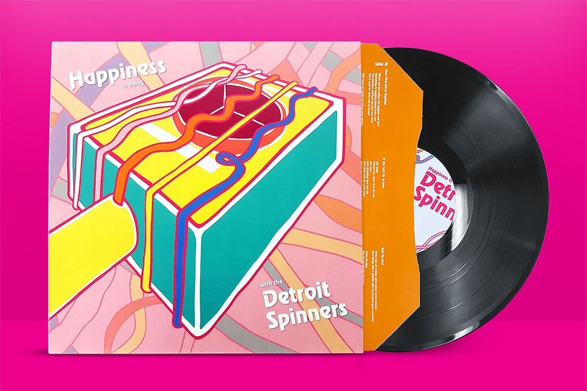 Record cover, inner sleeve, and vinyl physical mockup.